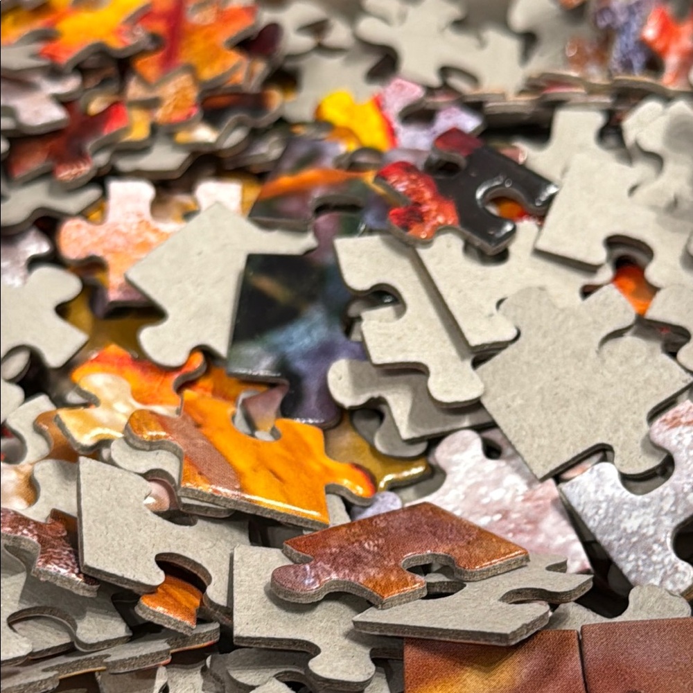 Fall Autumn puzzle Vibrant Mega Puzzles Frozen Autumn Leaves 500 pc SALE🔴3/$25! - Picture 4 of 4